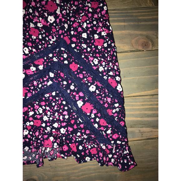 Torrid dressy pink floral flowy tank top women's plus size 1  14/16 1x - Picture 2 of 6